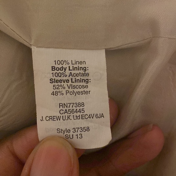 J. Crew Linen Orange Blazer size 6 - Picture 10 of 12